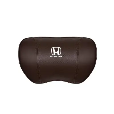 Suitable For Accord Car Nappa Memory Foam Seat Headrest Lumbar Pillow Brown 02
