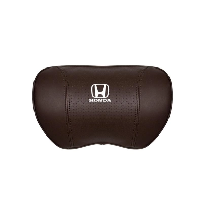 Suitable For Accord Car Nappa Memory Foam Seat Headrest Lumbar Pillow Brown 02