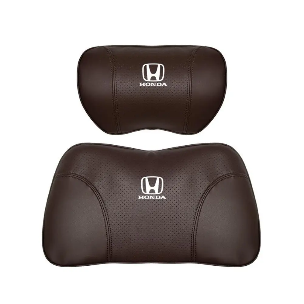 Suitable For Accord Car Nappa Memory Foam Seat Headrest Lumbar Pillow Brown