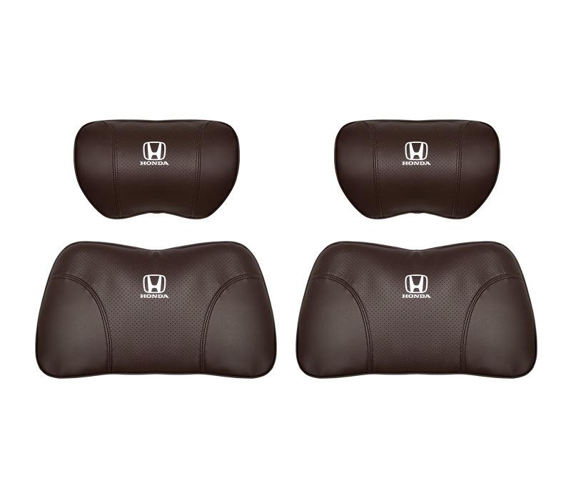 Suitable For Accord Car Nappa Memory Foam Seat Headrest Lumbar Pillow Brown