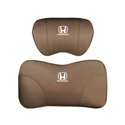Suitable For Accord Car Nappa Memory Foam Seat Headrest Lumbar Pillow Coffee Color 01