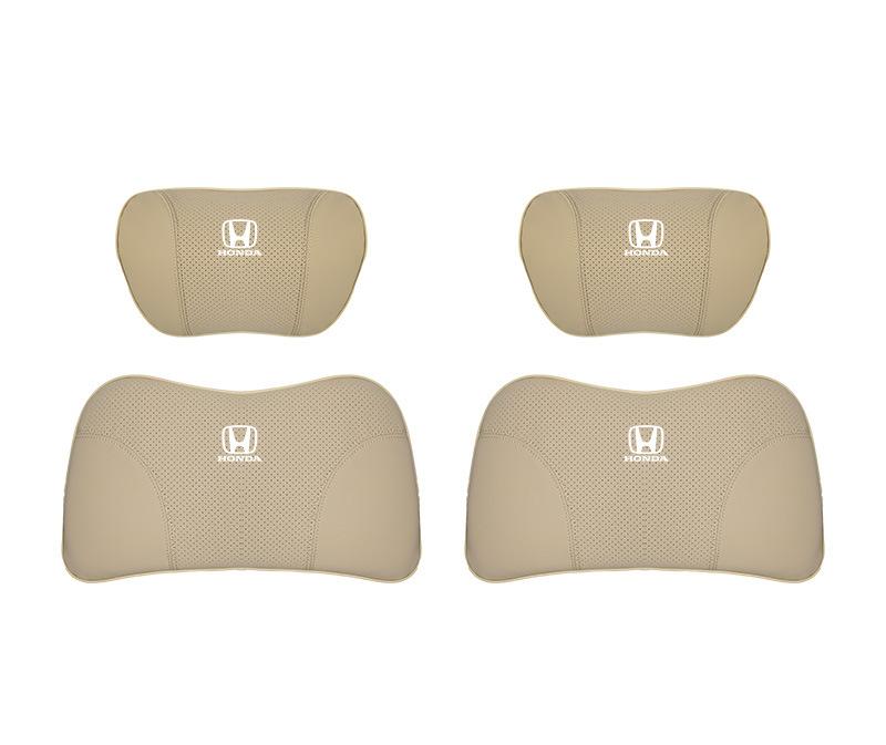Suitable For Accord Car Nappa Memory Foam Seat Headrest Lumbar Pillow Off-White