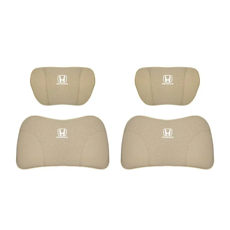 Suitable For Accord Car Nappa Memory Foam Seat Headrest Lumbar Pillow Off-White