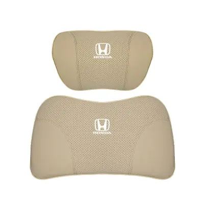 Suitable For Accord Car Nappa Memory Foam Seat Headrest Lumbar Pillow Off-White 01