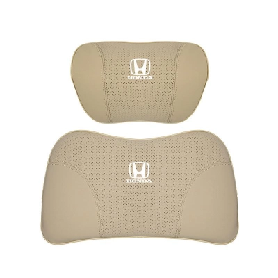 Suitable For Accord Car Nappa Memory Foam Seat Headrest Lumbar Pillow Off-White 01