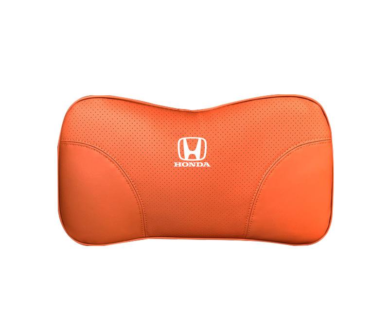 Suitable For Accord Car Nappa Memory Foam Seat Headrest Lumbar Pillow Orange