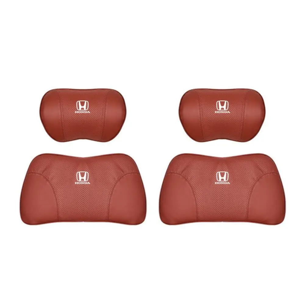 Suitable For Accord Car Nappa Memory Foam Seat Headrest Lumbar Pillow Red
