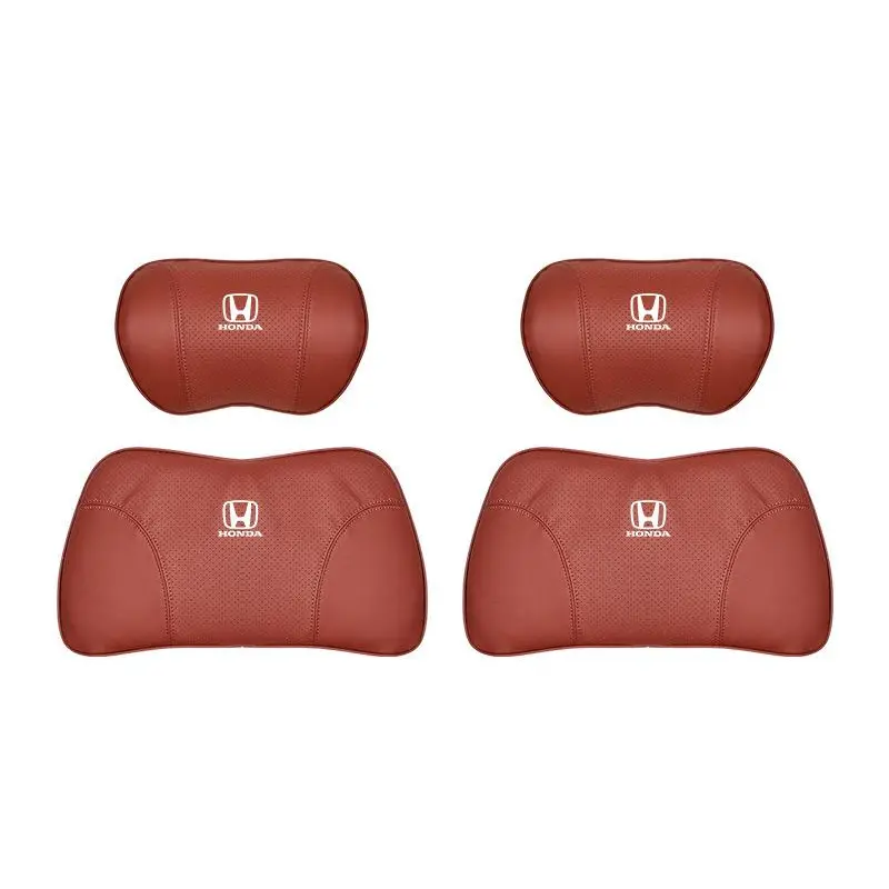 Suitable For Accord Car Nappa Memory Foam Seat Headrest Lumbar Pillow Red