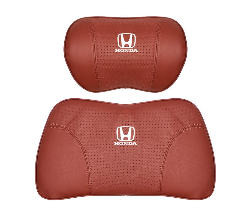 Suitable For Accord Car Nappa Memory Foam Seat Headrest Lumbar Pillow Red