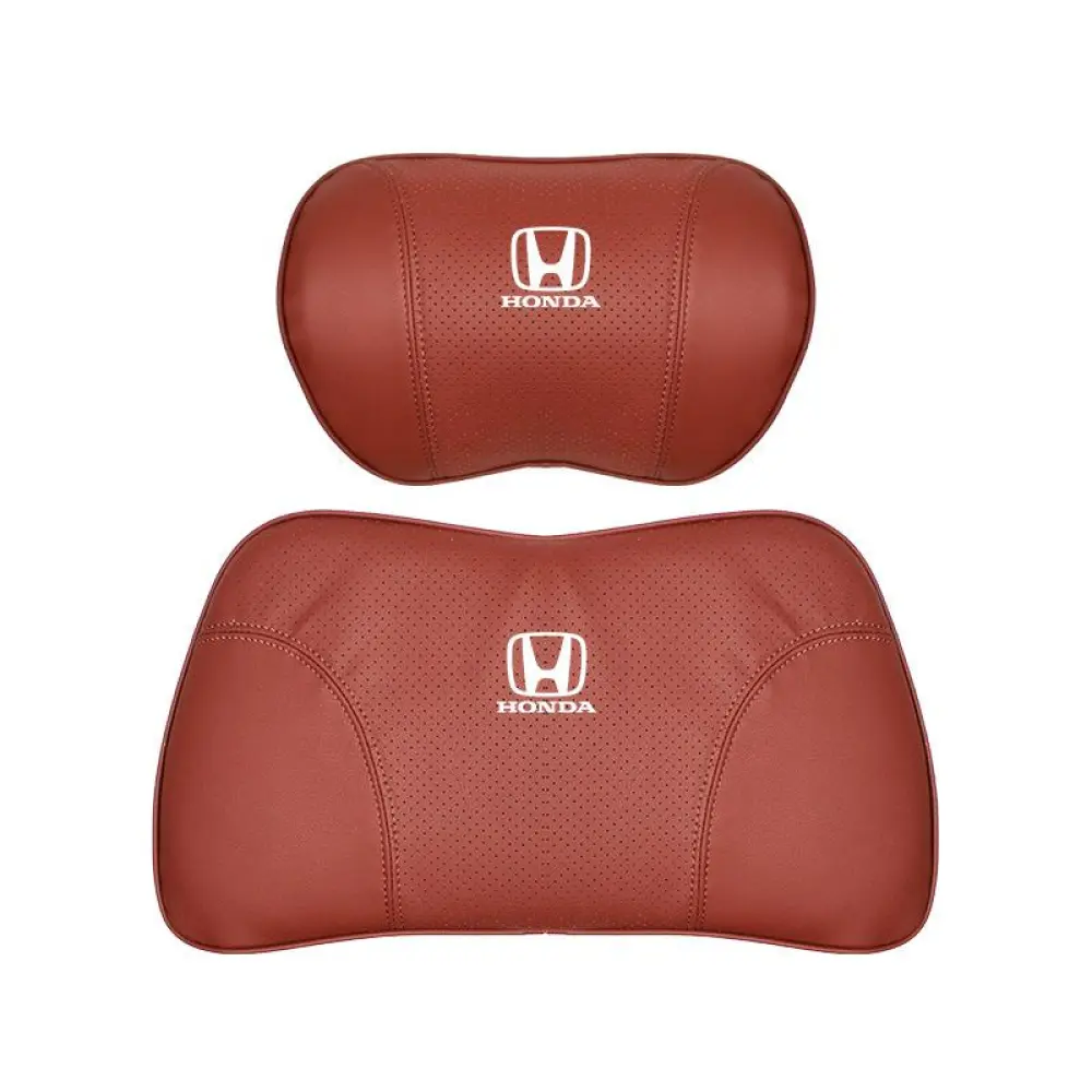 Suitable For Accord Car Nappa Memory Foam Seat Headrest Lumbar Pillow Red