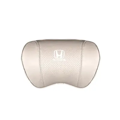 Suitable For Accord Car Nappa Memory Foam Seat Headrest Lumbar Pillow White 02