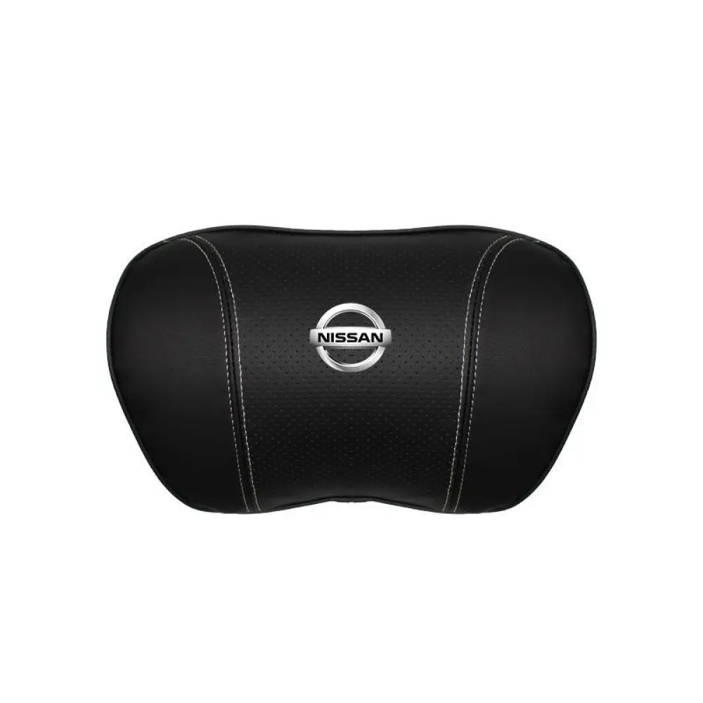 Suitable For Bluebird-Sylphy Car Nappa Memory Foam Seat Headrest Lumbar Pillow Black