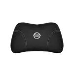 Suitable For Bluebird-Sylphy Car Nappa Memory Foam Seat Headrest Lumbar Pillow Black
