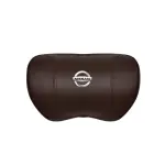 Suitable For Bluebird-Sylphy Car Nappa Memory Foam Seat Headrest Lumbar Pillow Brown