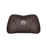 Suitable For Bluebird-Sylphy Car Nappa Memory Foam Seat Headrest Lumbar Pillow Brown