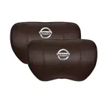 Suitable For Bluebird-Sylphy Car Nappa Memory Foam Seat Headrest Lumbar Pillow Brown