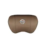 Suitable For Bluebird-Sylphy Car Nappa Memory Foam Seat Headrest Lumbar Pillow Coffee Color