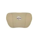 Suitable For Bluebird-Sylphy Car Nappa Memory Foam Seat Headrest Lumbar Pillow Off-White