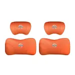 Suitable For Bluebird-Sylphy Car Nappa Memory Foam Seat Headrest Lumbar Pillow Orange