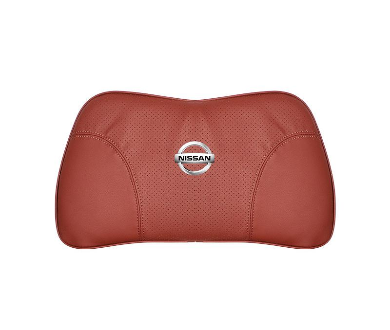 Suitable For Bluebird-Sylphy Car Nappa Memory Foam Seat Headrest Lumbar Pillow Red