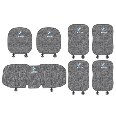 Suitable For BMW Car Linen Back Cushion Seat Cushion Gray 01