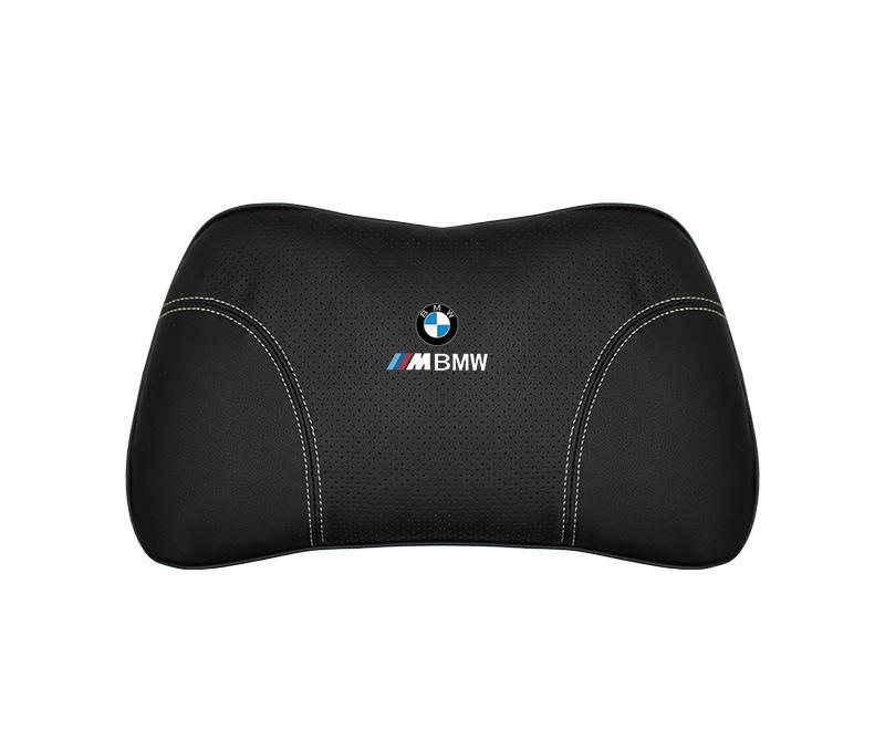 Suitable For BMW Car Nappa Memory Foam Seat Headrest Lumbar Pillow Black