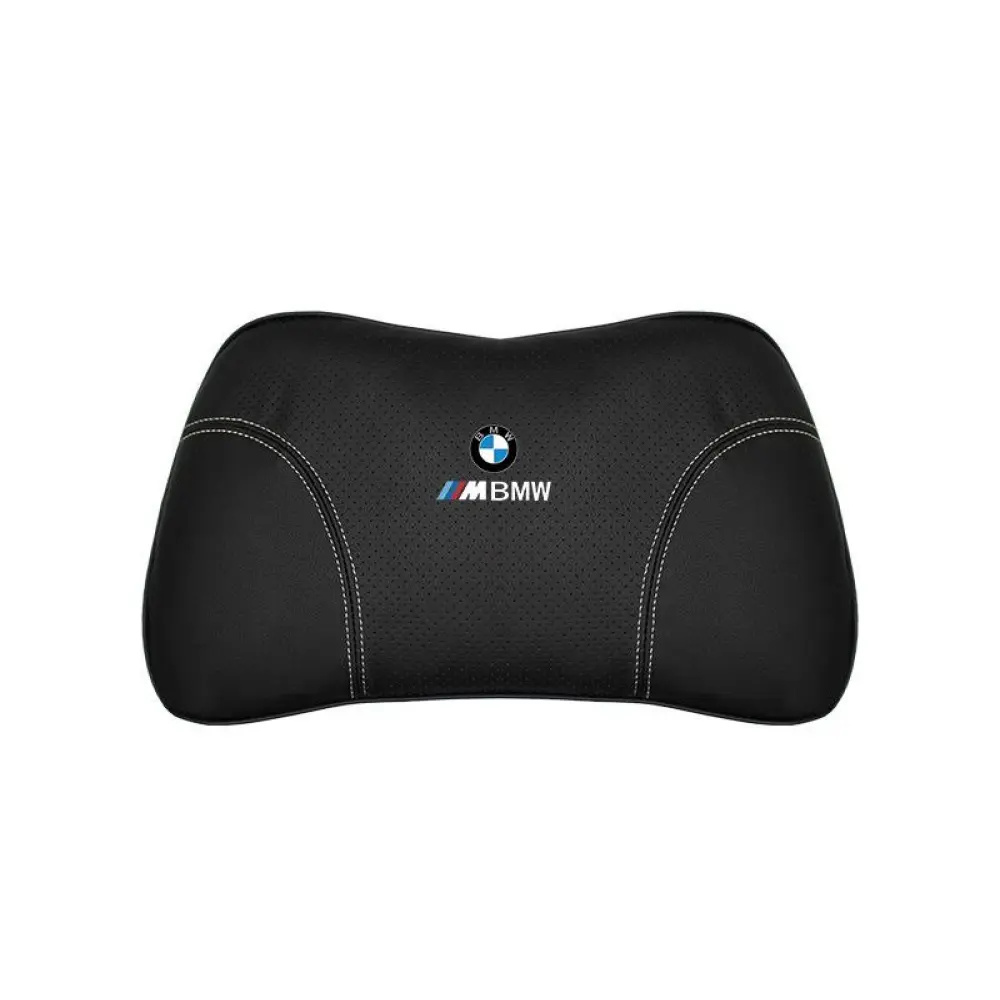 Suitable For BMW Car Nappa Memory Foam Seat Headrest Lumbar Pillow Black