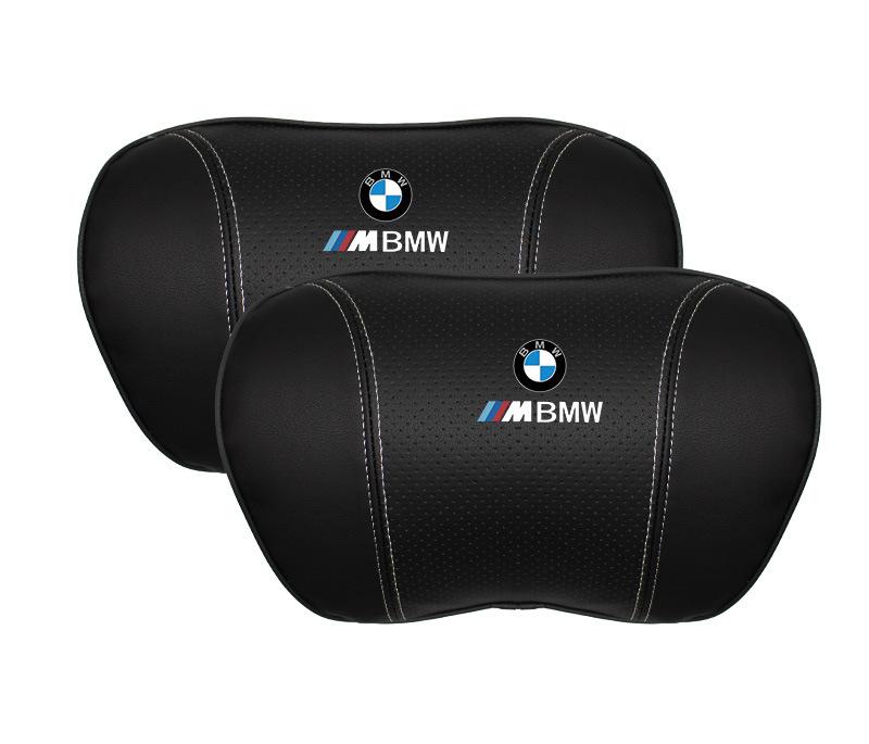 Suitable For BMW Car Nappa Memory Foam Seat Headrest Lumbar Pillow Black