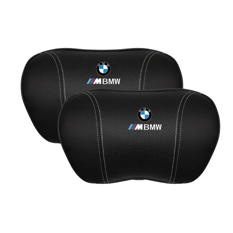 Suitable For BMW Car Nappa Memory Foam Seat Headrest Lumbar Pillow Black
