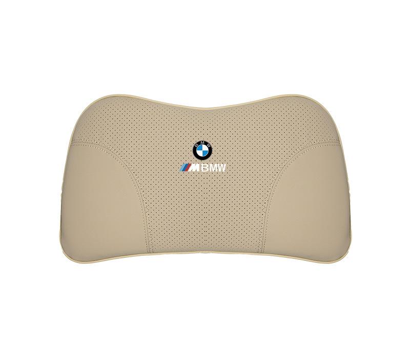 Suitable For BMW Car Nappa Memory Foam Seat Headrest Lumbar Pillow Off-White
