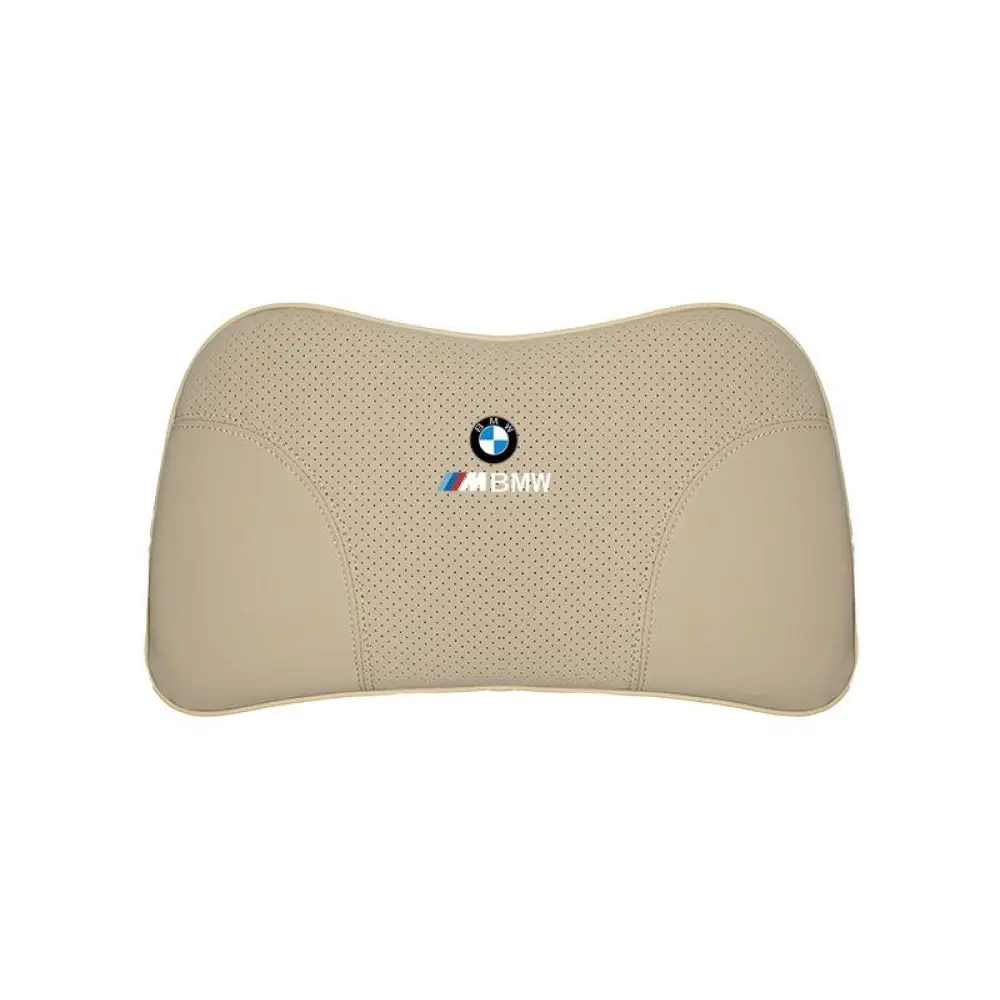 Suitable For BMW Car Nappa Memory Foam Seat Headrest Lumbar Pillow Off-White