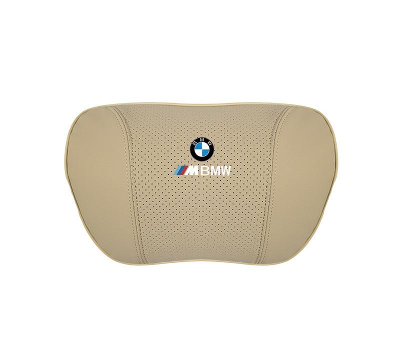 Suitable For BMW Car Nappa Memory Foam Seat Headrest Lumbar Pillow Off-White