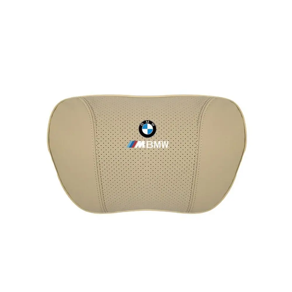 Suitable For BMW Car Nappa Memory Foam Seat Headrest Lumbar Pillow Off-White