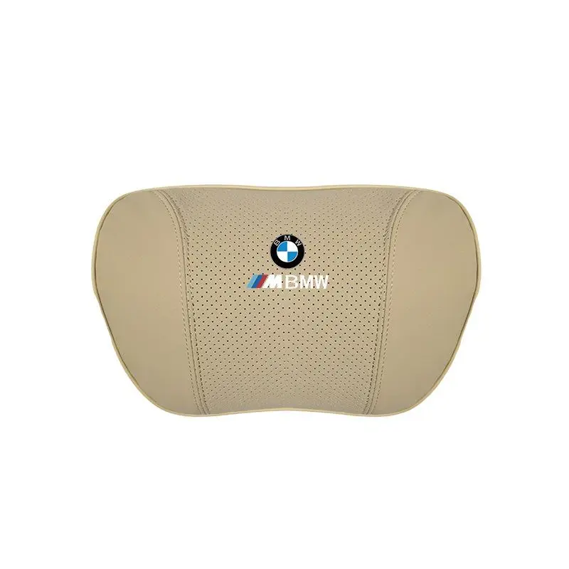 Suitable For BMW Car Nappa Memory Foam Seat Headrest Lumbar Pillow Off-White