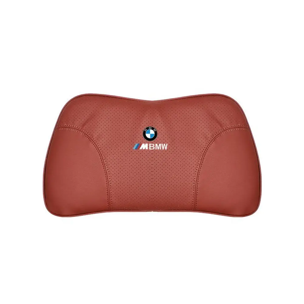 Suitable For BMW Car Nappa Memory Foam Seat Headrest Lumbar Pillow Volcano Red