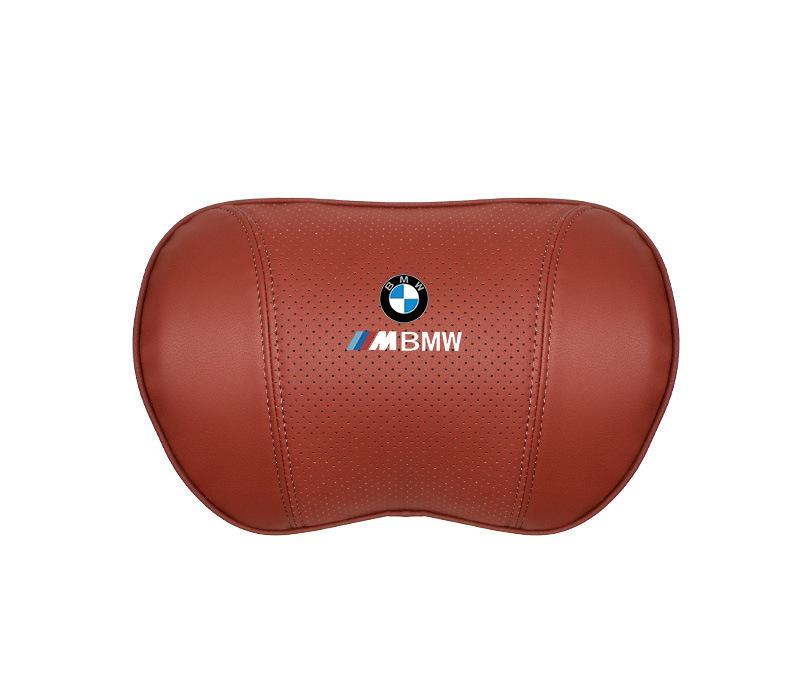 Suitable For BMW Car Nappa Memory Foam Seat Headrest Lumbar Pillow Volcano Red