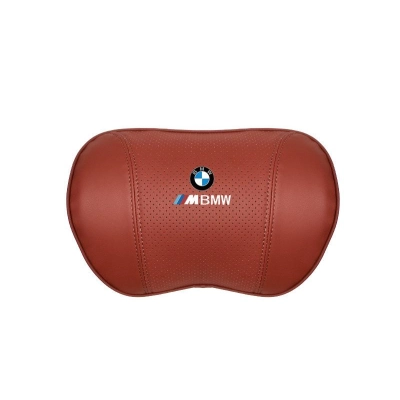 Suitable For BMW Car Nappa Memory Foam Seat Headrest Lumbar Pillow Volcano Red 02