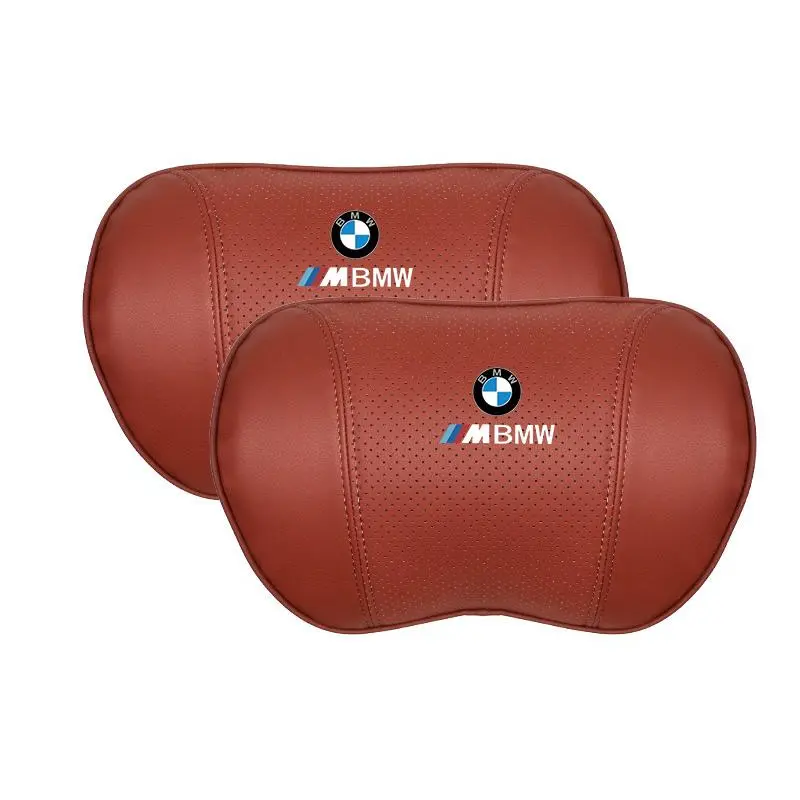 Suitable For BMW Car Nappa Memory Foam Seat Headrest Lumbar Pillow Volcano Red