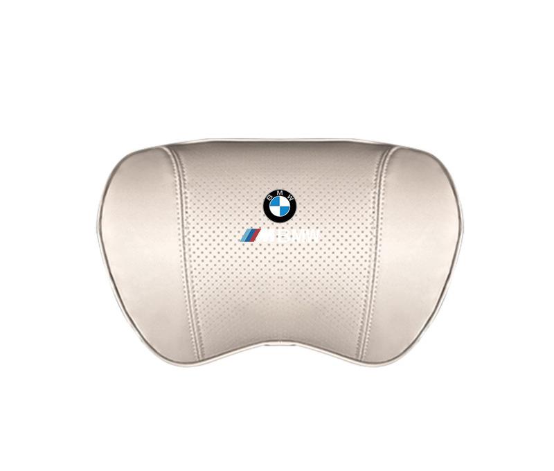 Suitable For BMW Car Nappa Memory Foam Seat Headrest Lumbar Pillow White