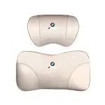 Suitable For BMW Car Nappa Memory Foam Seat Headrest Lumbar Pillow White