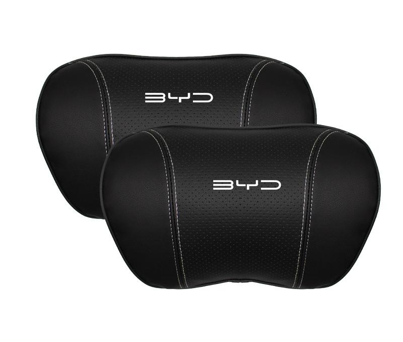 Suitable For Byd Car Nappa Memory Foam Seat Headrest Lumbar Pillow Black