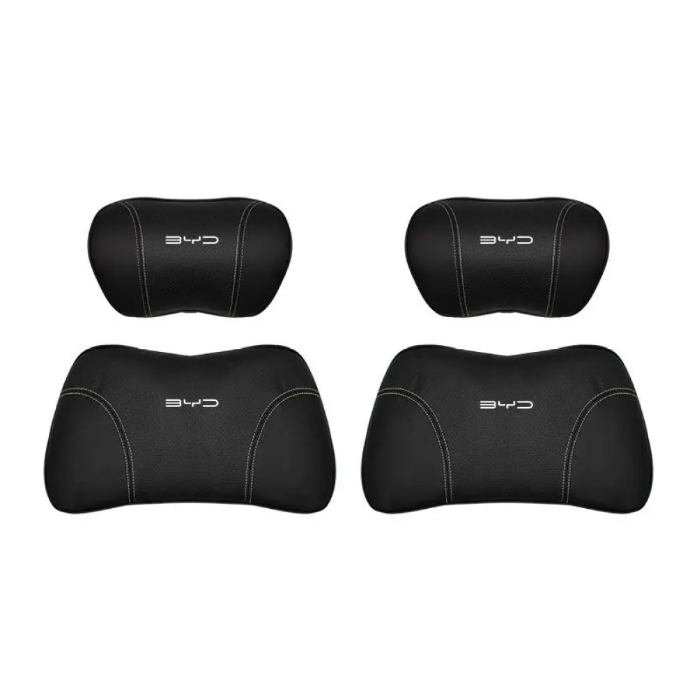 Suitable For Byd Car Nappa Memory Foam Seat Headrest Lumbar Pillow Black