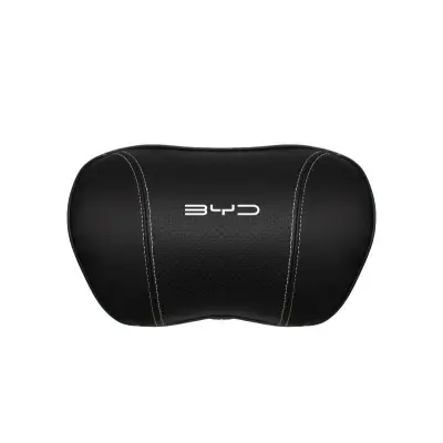 Suitable For Byd Car Nappa Memory Foam Seat Headrest Lumbar Pillow Black 02
