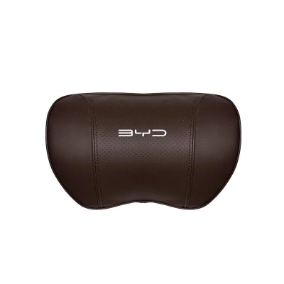 Suitable For Byd Car Nappa Memory Foam Seat Headrest Lumbar Pillow Brown 02