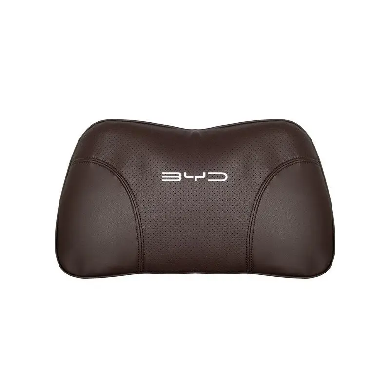 Suitable For Byd Car Nappa Memory Foam Seat Headrest Lumbar Pillow Brown