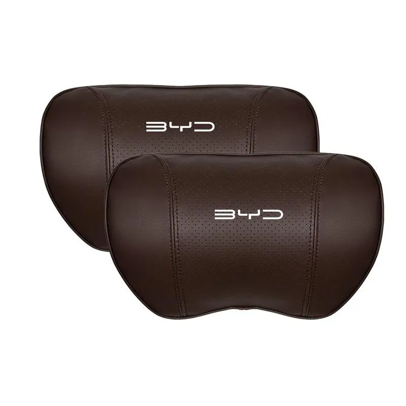 Suitable For Byd Car Nappa Memory Foam Seat Headrest Lumbar Pillow Brown