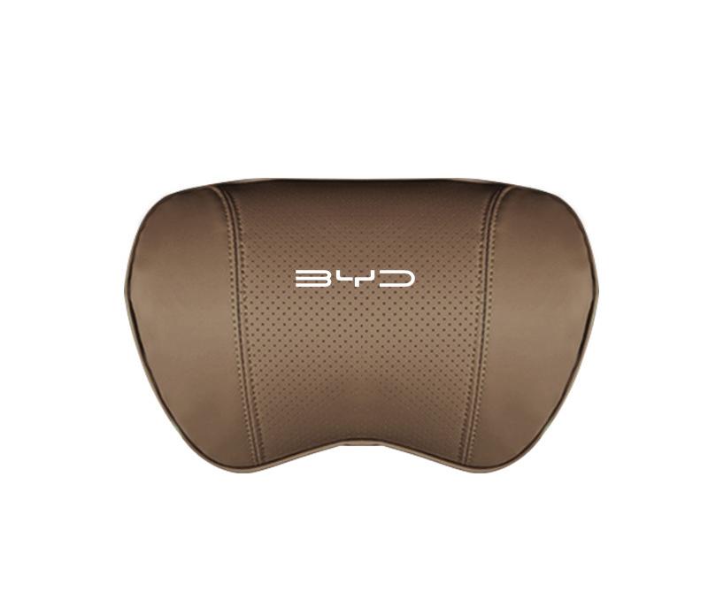 Suitable For Byd Car Nappa Memory Foam Seat Headrest Lumbar Pillow Coffee Color
