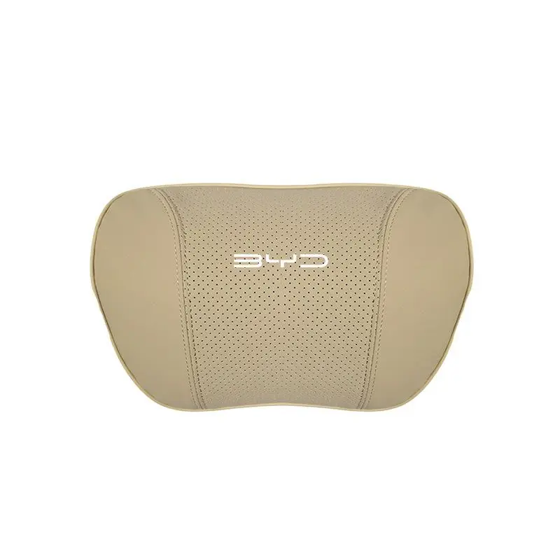 Suitable For Byd Car Nappa Memory Foam Seat Headrest Lumbar Pillow Off-White