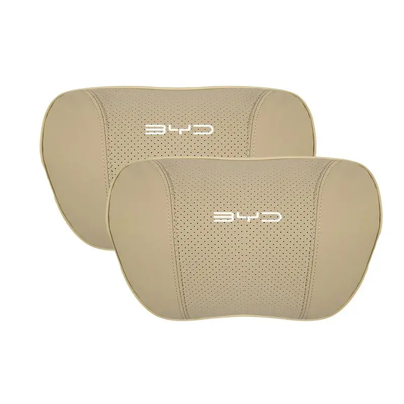 Suitable For Byd Car Nappa Memory Foam Seat Headrest Lumbar Pillow Off-White