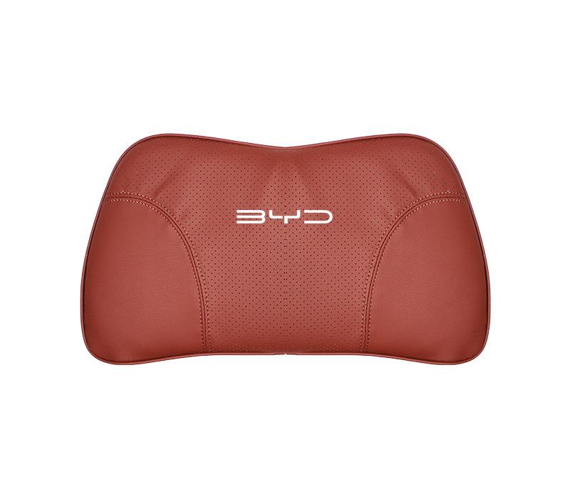 Suitable For Byd Car Nappa Memory Foam Seat Headrest Lumbar Pillow Red